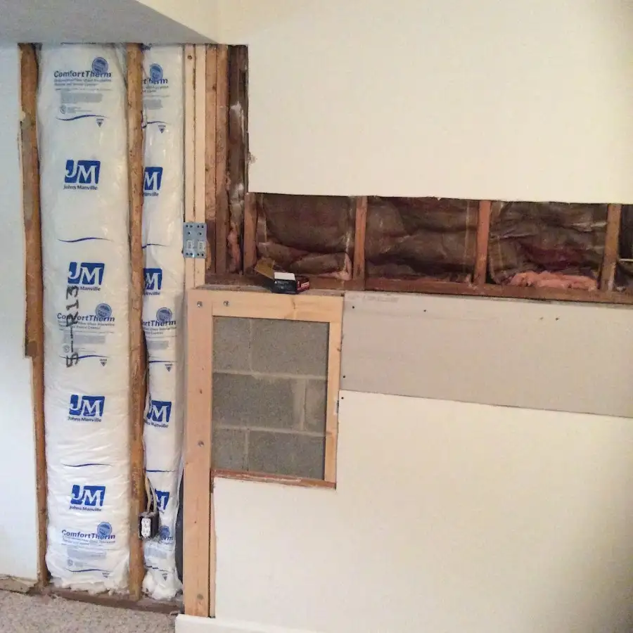 Wall insulation replacement during Structural Drying in Liberty Triangle